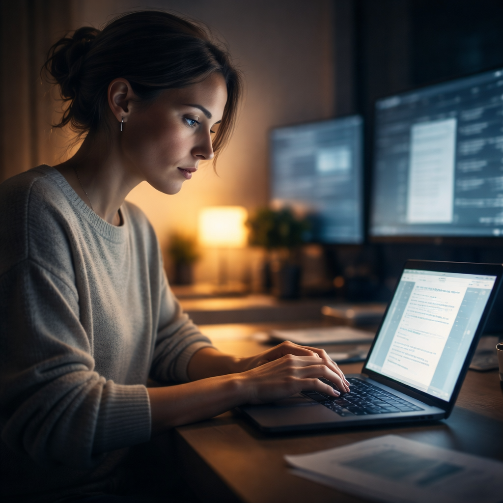 User struggling with complex digital system illustrating accessibility issues in modern technology